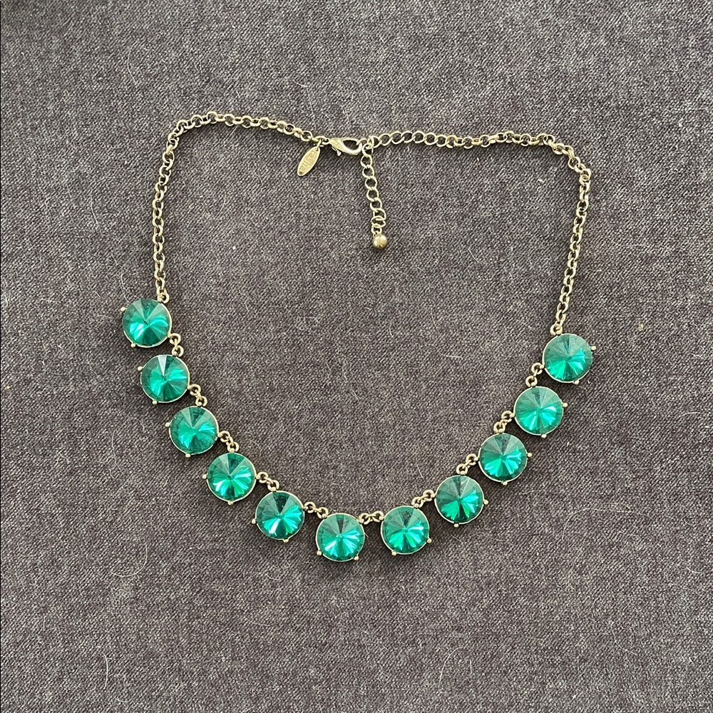 Elegant Gold and Green Necklace